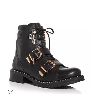 Sophia Webster Ziggy Crystal Black Bike Boot